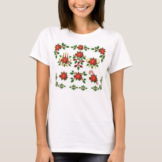 T-shirt Chemise de Noël longue manches (Devant)