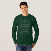 T-shirt Chemise de Noël longue nuit pour hommes (Devant entier)