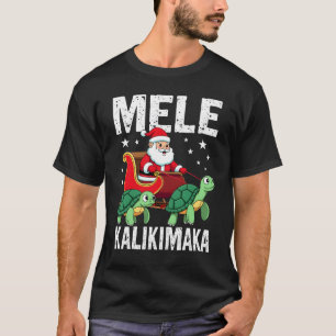 T-shirt Chemise de Noël Mele Kalikimaka  Santa Sleigh Mer 