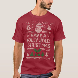 T-shirt Chemise de Noël - Motif Jingle Rouge