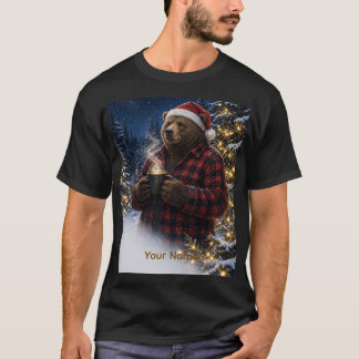 T-shirt Chemise de Noël Papa Ours Personnalisée Ensemble O