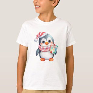 T-shirt 🐧 Chemise de Noël Penguin pour les garçons
