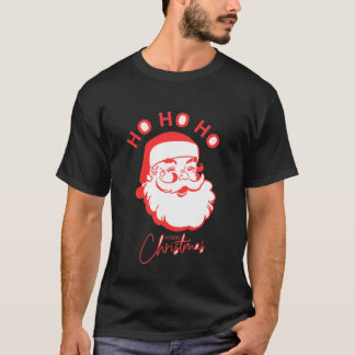 T-shirt Chemise de Noël Retro Père Noël Ho Ho Ho Joyeux