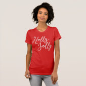 T-shirt Chemise de Noël Rouge Holly Jolly (Devant entier)