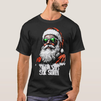 T-shirt Chemise de Noël vintage « Santa Says Six Seven »
