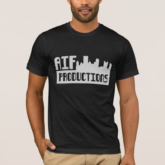 T-shirt Chemise de noir de production d'AIF (Devant)