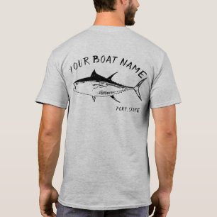T-shirt Chemise de nom de bateau de thon