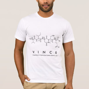T-shirt Chemise de nom de peptide de Vince