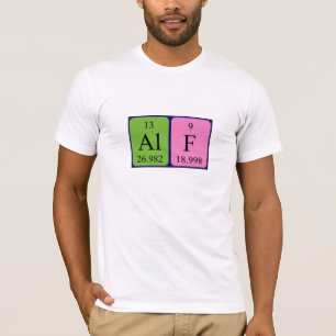 T-shirt Chemise de nom de table Alf périodique