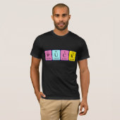 T-shirt Chemise de nom de table périodique (Devant entier)