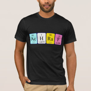 T-shirt Chemise de nom de table périodique Achraf