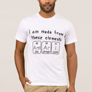 T-shirt Chemise de nom de table périodique Amari