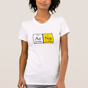 T-shirt Chemise de nom de table périodique Arna