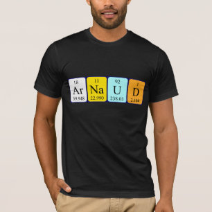 T-shirt Chemise de nom de table périodique Arnaud