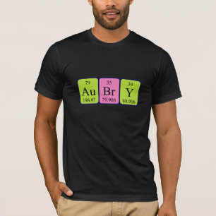 T-shirt Chemise de nom de table périodique Aubry