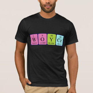T-shirt Chemise de nom de table périodique Boyce