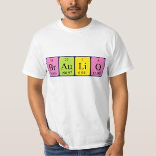 T-shirt Chemise de nom de table périodique Braulio