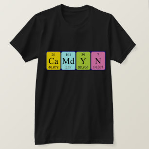 T-shirt Chemise de nom de table périodique Camdyn