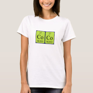 T-shirt Chemise de nom de table périodique Coco