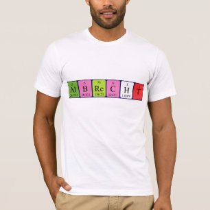 T-shirt Chemise de nom de table périodique d'Albrecht