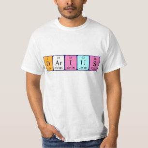 T-shirt Chemise de nom de table périodique Darius
