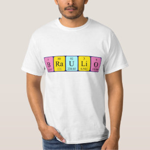 T-shirt Chemise de nom de table périodique de Braulio
