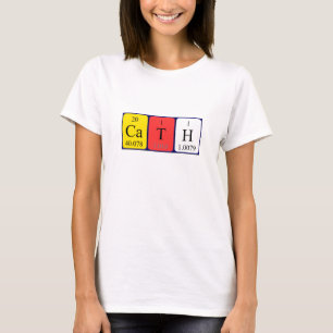 T-shirt Chemise de nom de table périodique de cathédrale