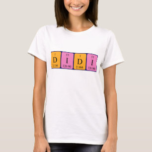 T-shirt Chemise de nom de table périodique de Didi