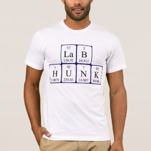 T-shirt Chemise de nom de table périodique de gros morcea