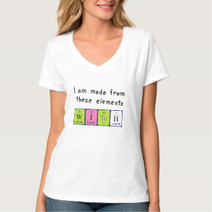 T-shirt Chemise de nom de table périodique de la sorcièr