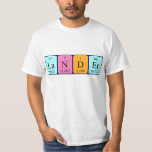 T-shirt Chemise de nom de table périodique de Lander