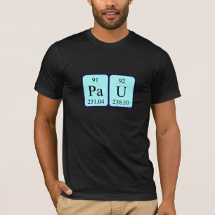 T-shirt Chemise de nom de table périodique de Pau