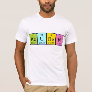 T-shirt Chemise de nom de table périodique de Reuben