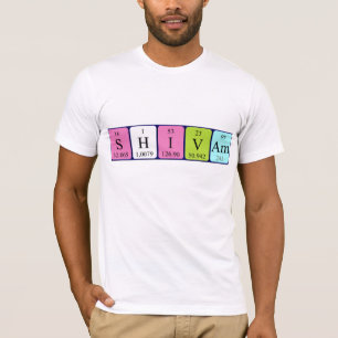 T-shirt Chemise de nom de table périodique de Shivam