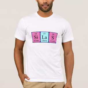 T-shirt Chemise de nom de table périodique de Silas