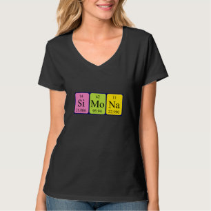 T-shirt Chemise de nom de table périodique de Simona