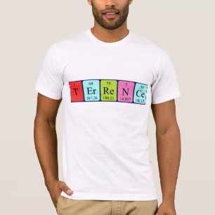T-shirt Chemise de nom de table périodique de Terrence