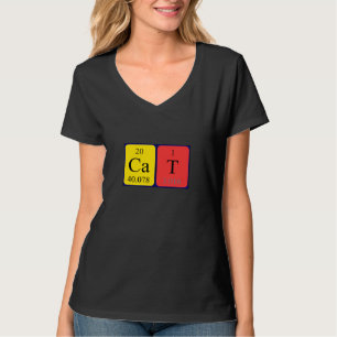 T-shirt Chemise de nom de table périodique du chat