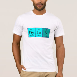 T-shirt Chemise de nom de table périodique Dylan