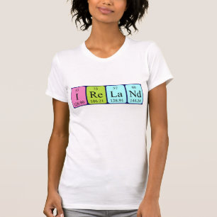 T-shirt Chemise de nom de table périodique en Irlande