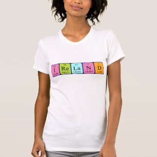 T-shirt Chemise de nom de table périodique en Irlande