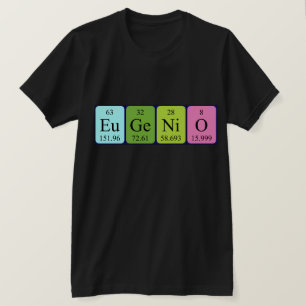 T-shirt Chemise de nom de table périodique Eugenio