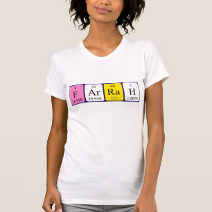 T-shirt Chemise de nom de table périodique Farrah