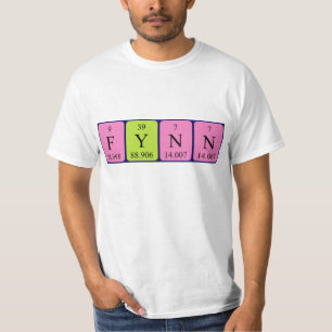 T-shirt Chemise de nom de table périodique Fynn