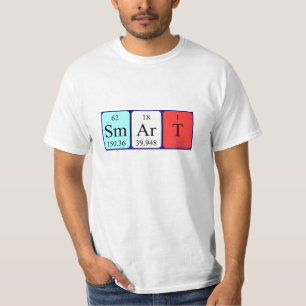 T-shirt Chemise de nom de table périodique intelligente