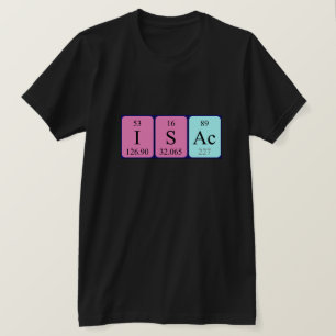 T-shirt Chemise de nom de table périodique Isac