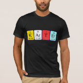 T-shirt Chemise de nom de table périodique Karter (Devant)