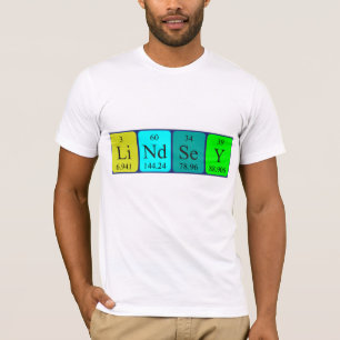T-shirt Chemise de nom de table périodique Lindsey