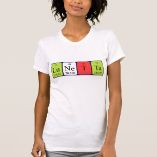 T-shirt Chemise de nom de table périodique Lunetta