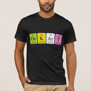 T-shirt Chemise de nom de table périodique Oskari
